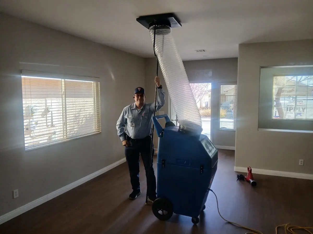 Professional Dryer Vent Cleaning work inside a Hidden Valley Lake home